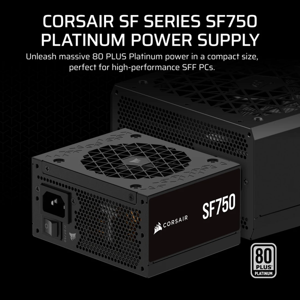 Nguồn máy tính Corsair SF750 - ATX 3.1 & PCIe 5.1 80 Plus Platinum - Full Modul CP-9020284-NA