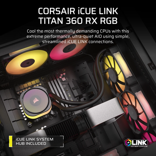 Tản nhiệt nước Corsair iCUE LINK TITAN 360 RX RGB Black CW-9061018-WW