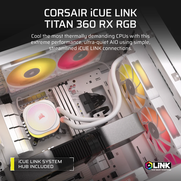 Tản nhiệt nước Corsair iCUE LINK TITAN 360 RX RGB White CW-9061021-WW