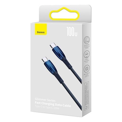 Cáp Sạc Baseus Glimmer Series Fast Charging Data Cable Type-C to Type-C 100W 1M
