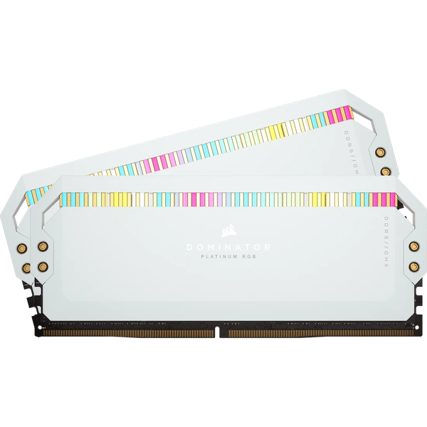 Ram PC Corsair DDR5, 5600MT/s 64GB 2x32GB DOMINATOR PLATINUM RGB White Heatspreader CMT64GX5M2B5600C40W