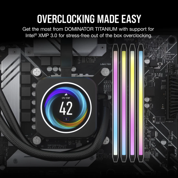 Ram PC Corsair DDR5 6000MT/s 32GB 2x16GB XMP 3.0 DOMINATOR TITANIUM White for AMD CMP32GX5M2B6000Z30W