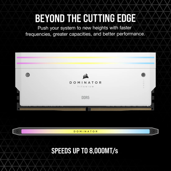 Ram PC Corsair DDR5 6000MT/s 32GB 2x16GB XMP 3.0 DOMINATOR TITANIUM White for AMD CMP32GX5M2B6000Z30W