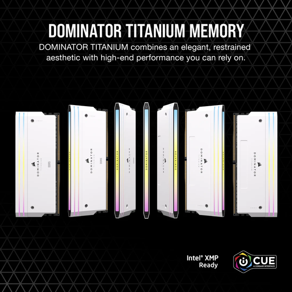 Ram PC Corsair DDR5 6000MT/s 32GB 2x16GB XMP 3.0 DOMINATOR TITANIUM White for AMD CMP32GX5M2B6000Z30W