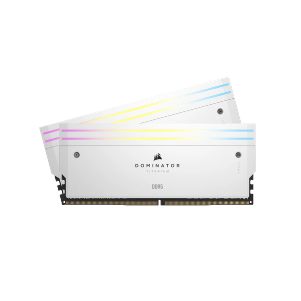 Ram PC Corsair DDR5 6600MT/s 64GB 2x32GB XMP 3.0 DOMINATOR TITANIUM White Heatspreader CMP64GX5M2X6600C32W