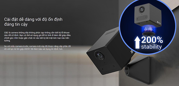 Camera WiFi Dùng Pin CB2 Mini - EZVIZ  Black