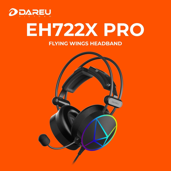 Tai Nghe Gaming Dareu EH722X Pro Flying Wings Headband Multi Led