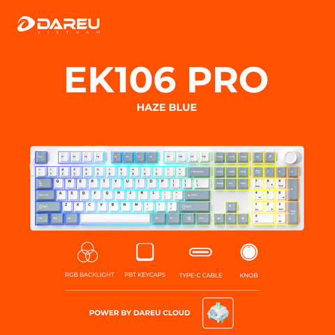 Bàn phím cơ Gaming Dareu EK106 Pro Haze Blue