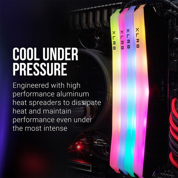 Ram PNY XLR8 Gaming EPIC-X RGB DDR4 3200 16GB LONGDIMM, RGB  (Single pack) , 16-18-18 MD16GD4320016XRGB