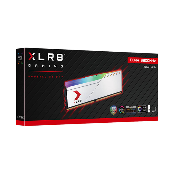 Ram PNY XLR8 Gaming EPIC-X RGB™ DDR4 3200 16GB Silver MD16GSD4320016XSRGB