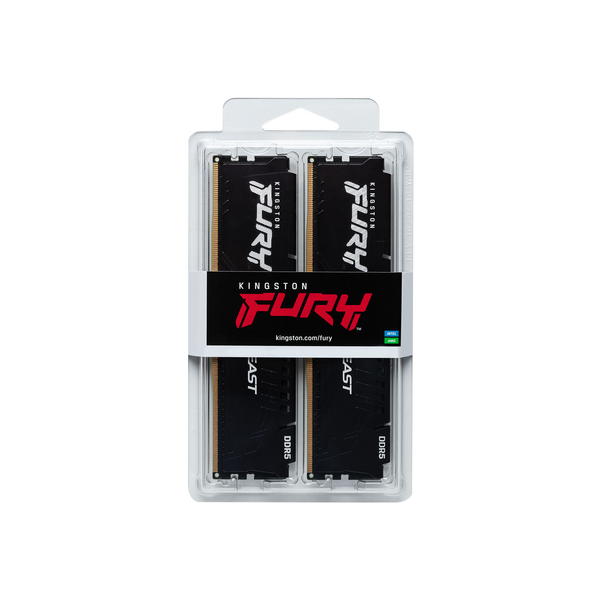 Ram Kingston FURY Beast Black 32GB (2x16GB) 5200MT/s DDR5 CL40 XMP KF552C40BBK2-32