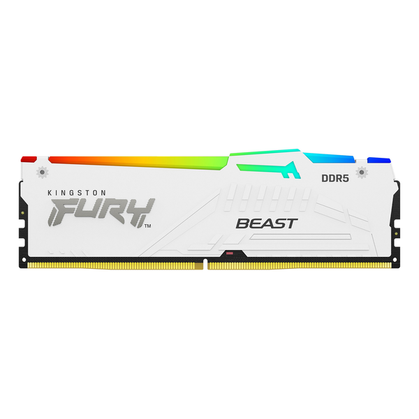 Ram Kingston FURY Beast White RGB 32GB (2x16GB) 5600MT/s DDR5 CL40 XMP KF556C40BWAK2-32