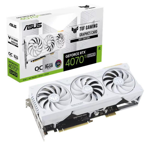 VGA ASUS TUF Gaming RTX 4070Ti Super BTF White O16G - TUF-RTX4070TIS-O16G-BTF-WHITE