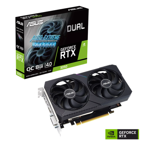 VGA ASUS Dual GeForce RTX 3050 V2 OC Edition 8GB GDDR6 DUAL-RTX3050-O8G-V2