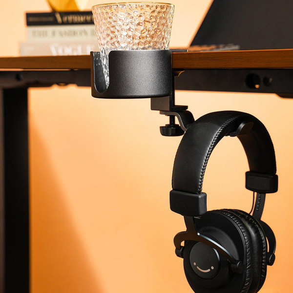 Giá để cốc kẹp bàn tích hợp móc treo đồ HyperWork CH01