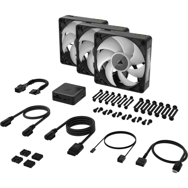 Bộ 3 quạt máy tính Corsair iCUE LINK RX120 RGB MAX Black CO-9051034-WW