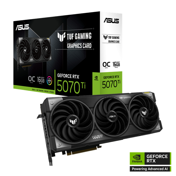 VGA ASUS TUF Gaming GeForce RTX 5070 Ti 16GB GDDR7 OC Edition TUF-RTX5070TI-O16G-GAMING