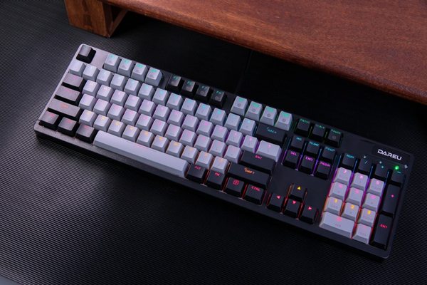 Bàn phím quang cơ Gaming DAREU EK1280X BLACK-GREY (WATERPROOF, Optical switch, MULTI LED)