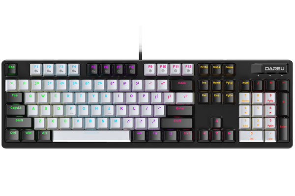 Bàn phím quang cơ Gaming DAREU EK1280X BLACK-GREY (WATERPROOF, Optical switch, MULTI LED)