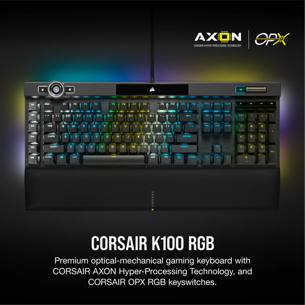 Bàn phím Corsair K100 Midnight Gold-OPX RF-RGB CH-912A21A-NA