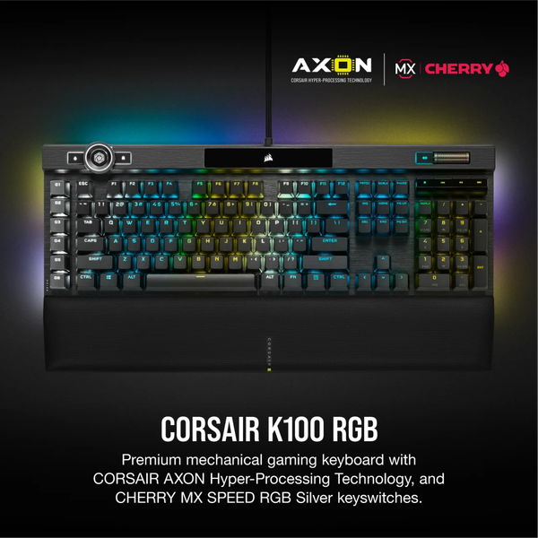 Bàn phím Corsair K100 BLK-MX SPEED-RGB CH-912A014-NA