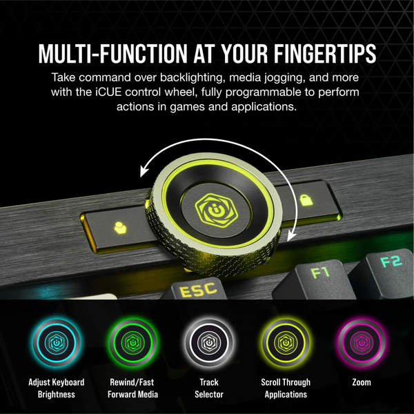 Bàn phím Corsair K100 Midnight Gold-OPX RF-RGB CH-912A21A-NA
