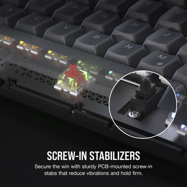 Bàn phím không dây Corsair K65 CSR RED-BLK-GREY-RGB CH-91D401L-NA