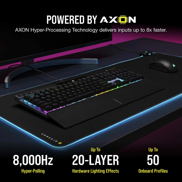 Bàn phím Corsair K70 PRO-BLK-OPX Silver-RGB CH-910941A-NA