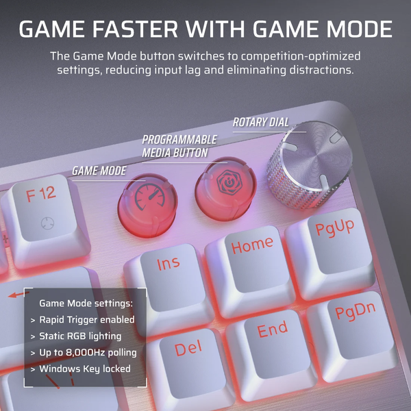 Bàn phím Corsair K70 PRO TKL MGX WHT RGB CH-911921G-NA
