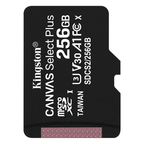 Thẻ nhớ Kingston 256GB micSDXC Canvas Select Plus 100R A1, Class 10 UHS-I SDCS2/256GBSP