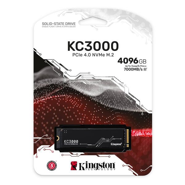 SSD Kingston 4096GB KC3000 NVMe PCIe Gen 4.0 x4 M.2 2280 7000/7000MB/s SKC3000D/4096G