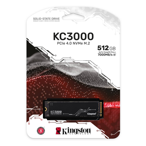 SSD Kingston 512GB KC3000 NVMe PCIe Gen 4.0 x4 M.2 2280 7000/3900MB/s SKC3000S/512G
