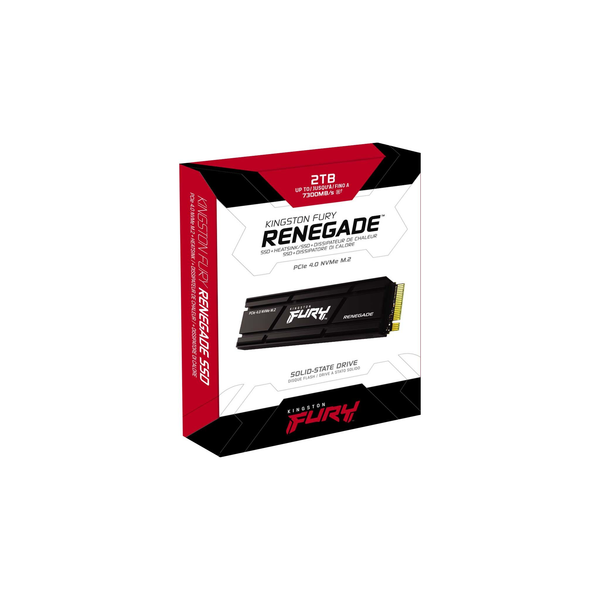 SSD Kingston 2TB Fury Renegade Heatsink NVMe PCIe Gen 4.0 x4 M.2 2280 7300/7000MB/s SFYRDK/2000G