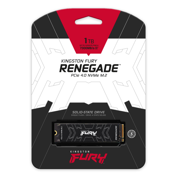 SSD Kingston 1TB Fury Renegade NVMe PCIe Gen 4.0 x4 M.2 2280 7300/6000MB/s SFYRS/1000G