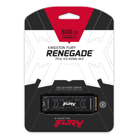 SSD Kingston 500GB Fury Renegade NVMe PCIe Gen 4.0 x4 M.2 2280 7300/3900MB/s SFYRS/500G