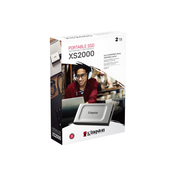 Ổ cứng SSD di động Kingston XS2000 2000GB USB Type-C 3.2 Gen 2x2 2.000/2.000MB/s SXS2000/2000G