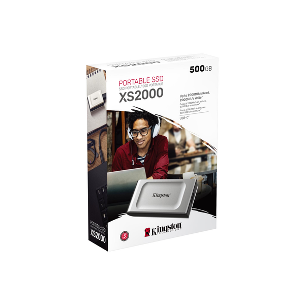 Ổ cứng SSD di động Kingston XS2000 500GB USB Type-C 3.2 Gen 2x2 2.000/2.000MB/s SXS2000/500G