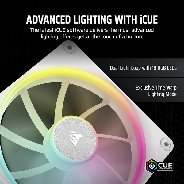 Bộ 2 quạt máy tính Corsair iCUE LINK LX140 RGB White CO-9051032-WW