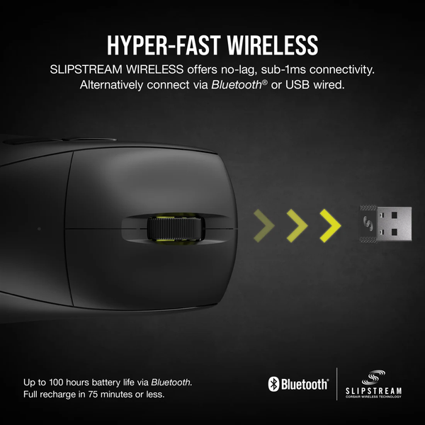 Chuột không dây Gaming Corsair M75 AIR Ultra-Lightweight Black CH-931D100-AP