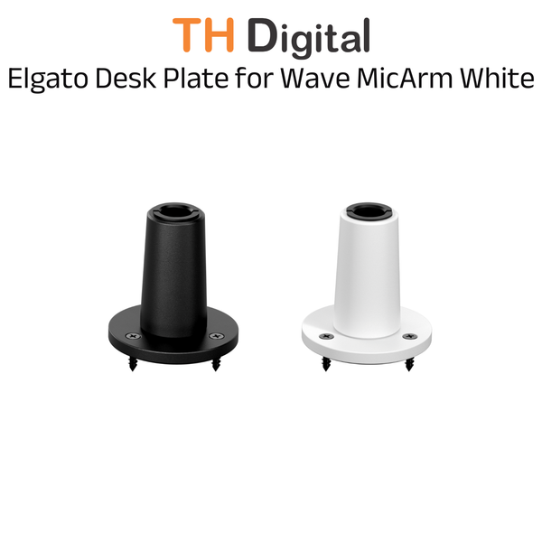 Elgato Desk Plate for Wave Mic Arms White 10AAX9901 10AAX9911