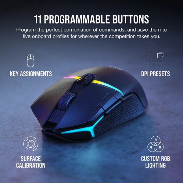 Chuột không dây Corsair NIGHTSABRE RGB CH-931B011-AP