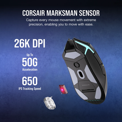Chuột không dây Corsair NIGHTSABRE RGB CH-931B011-AP