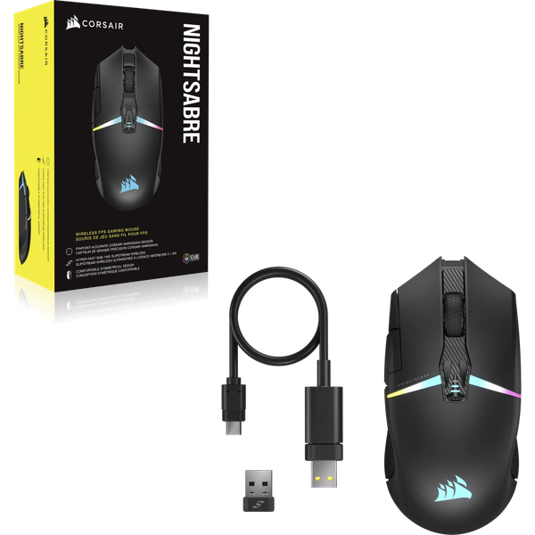 Chuột không dây Corsair NIGHTSABRE RGB CH-931B011-AP