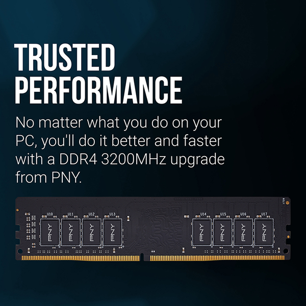 Ram PNY 16GB,UDIMM,DDR4-3200-16/18/18/36,1.35v,TB (Single pack) MD16GSD4320016-TB