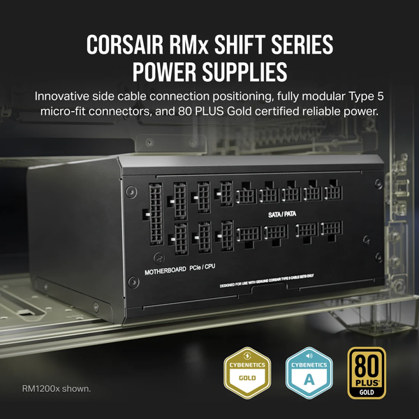 Nguồn máy tính Corsair RM750x Shift ATX 3.1 & PCIe 5.1 - 80 Plus Gold - Full Modul CP-9020251-NA