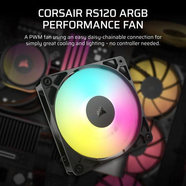 Quạt máy tính Corsair RS120 ARGB Black CO-9050180-WW