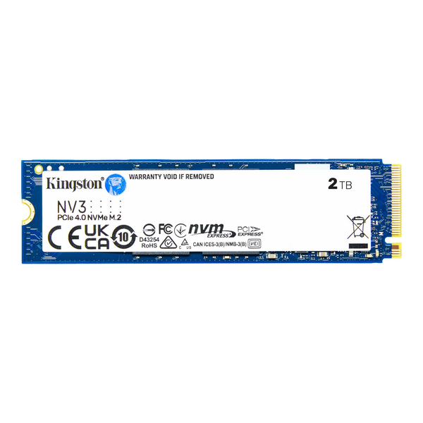 SSD Kingston 2000GB NV3 NVMe PCIe Gen 4.0 x4 M.2 2280 6000/5000MB/s SNV3S/2000G