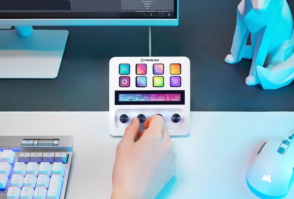 Thiết bị Stream Elgato Stream Deck + White 8 Phím Lập Trình 10GBD9911