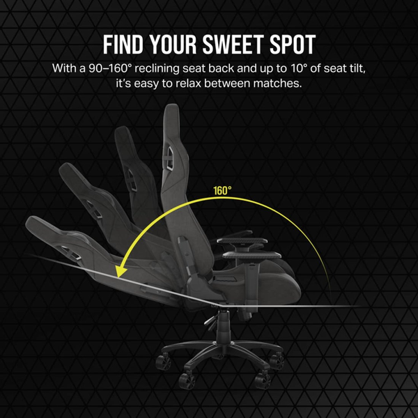 Ghế Gaming Corsair T3 RUSH Charcoal 2023 CF-9010057-WW