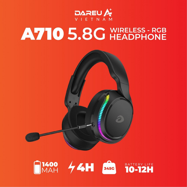 Tai Nghe Gaming Dareu A710 RGB Wireless